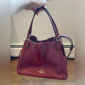 Red/Burgundy Coach Shoulder Bag
